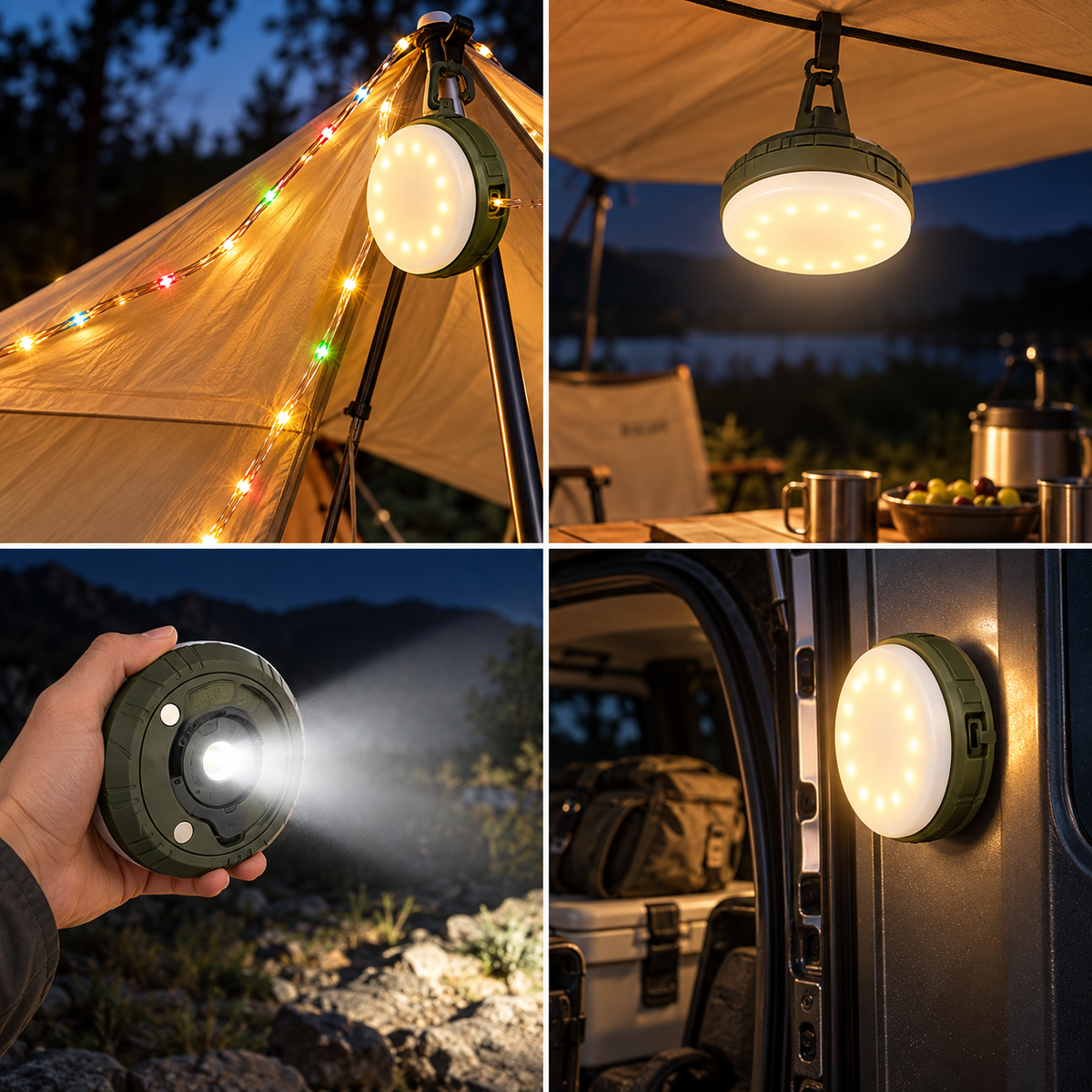 2000mAh Combo Camping Light with 10m LED Strip
