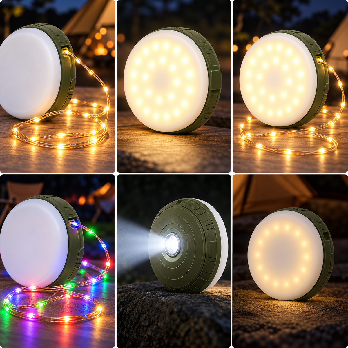 2000mAh Combo Camping Light with 10m LED Strip