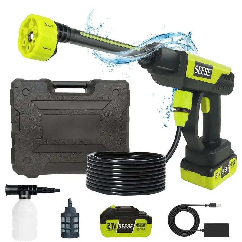 Father's Day Gift for Dad — 21V Cordless High-Pressure Car Wash Gun Kit | Wireless, Portable, Wash Anywhere