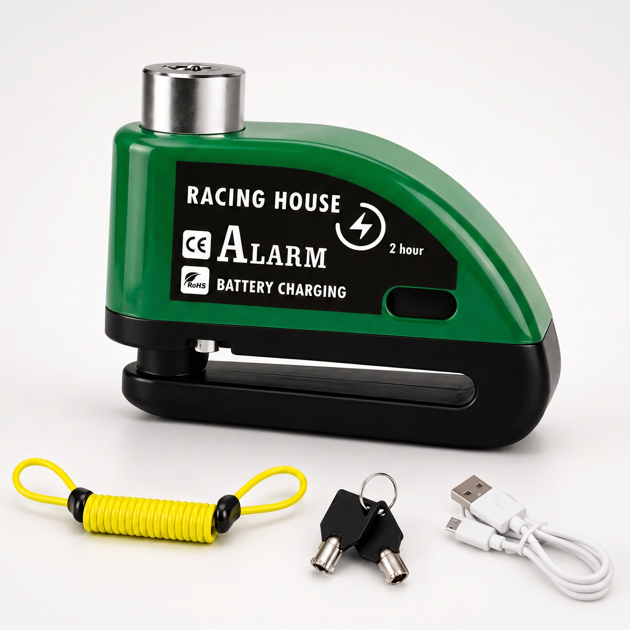 DiscGuard alarm disc lock in green