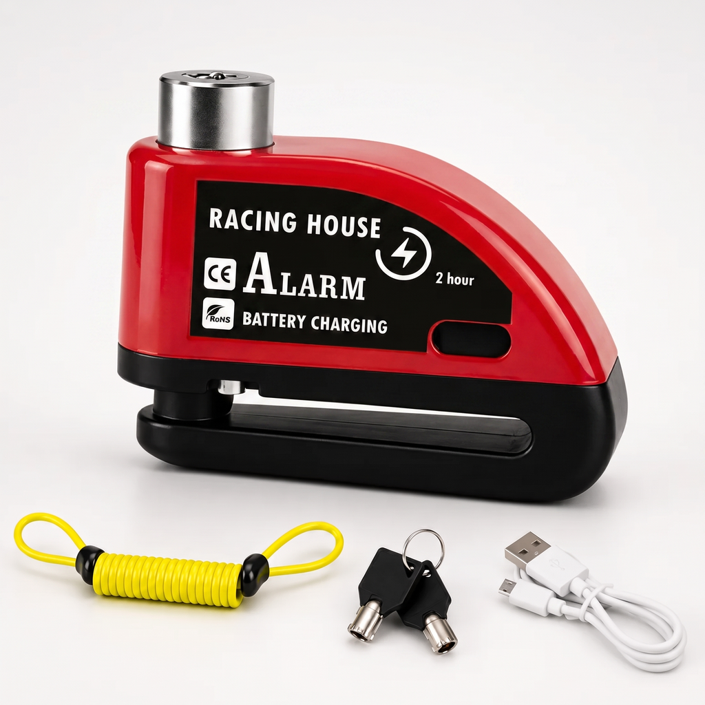 DiscGuard alarm disc lock in red